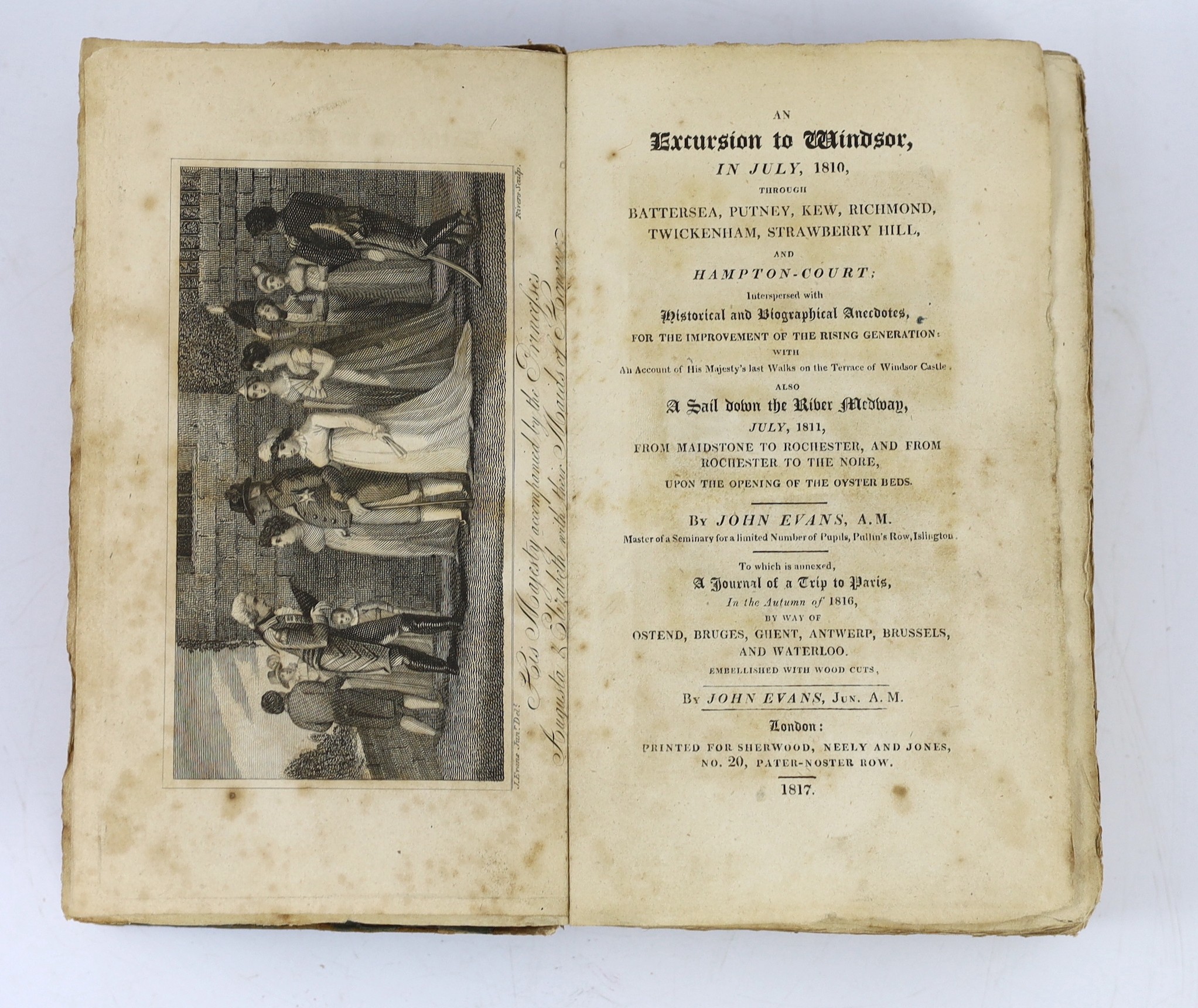 BERKS: Evans, John - An Excursion to Windsor, in July, 1810, through Battersea, Putney, Kew, Richmond..and Hampton Court... also a Sail down the River Medway... to the Nore, upon the opening of the Oyster Beds... To whic